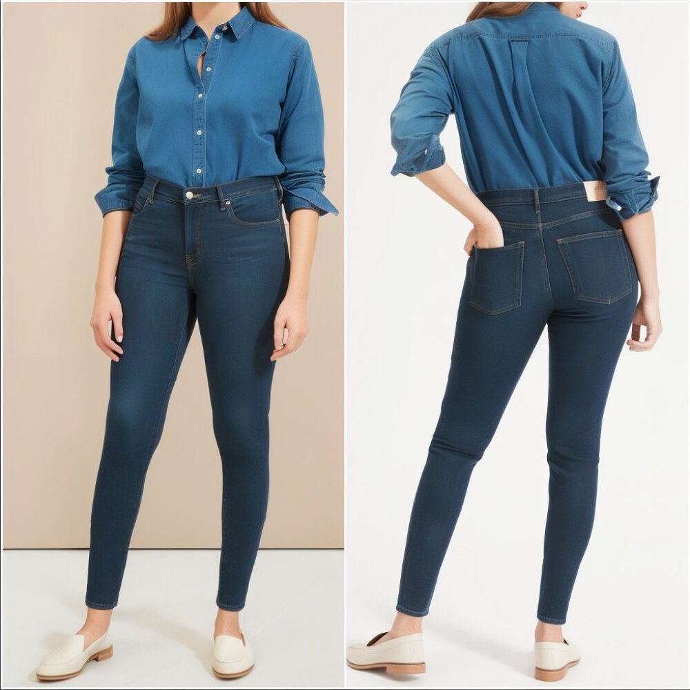 Everlane Mid-Rise Skinny Dark Wash Jeans – Sz 27